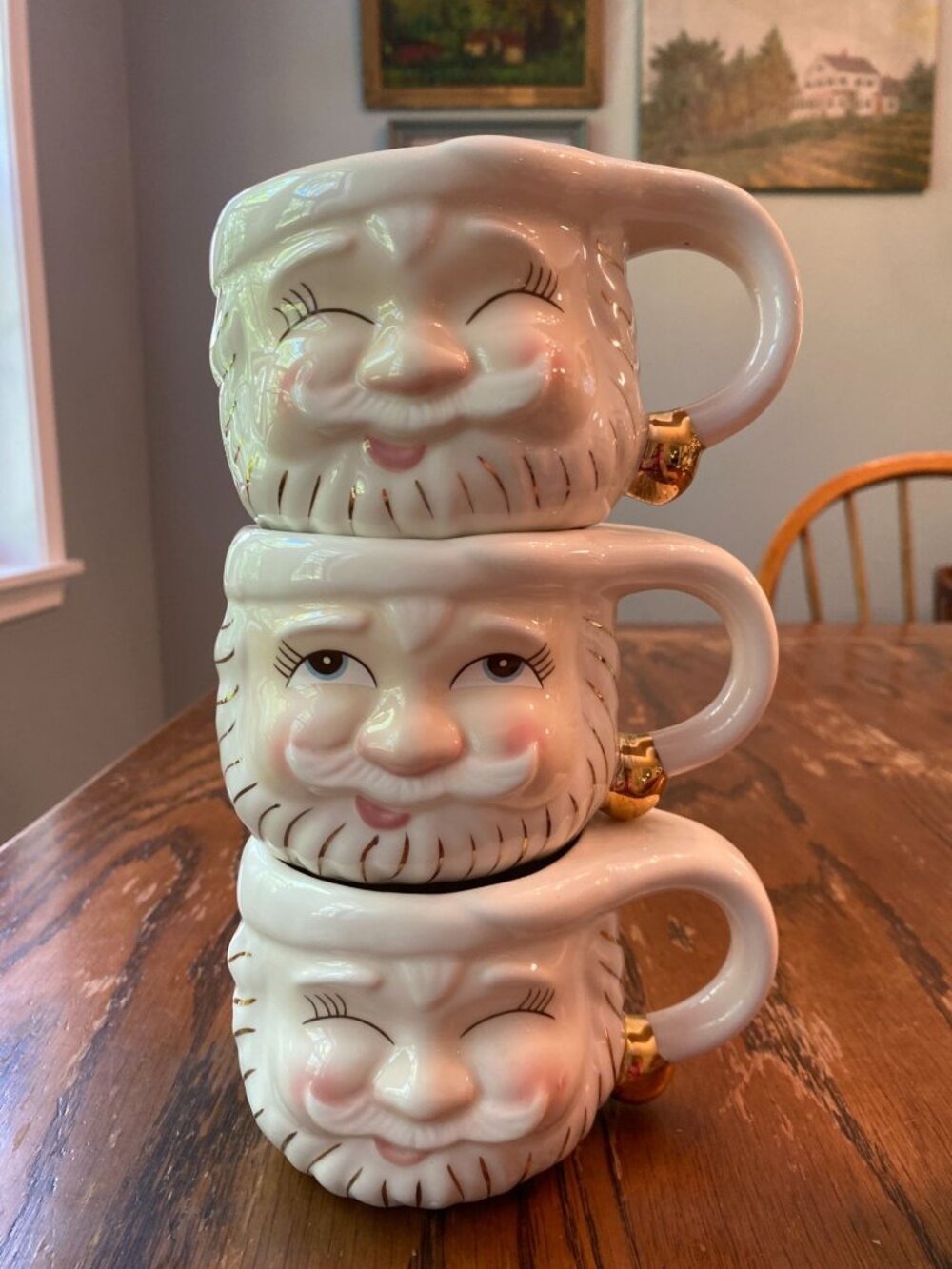 Glitter Ville Studios Santa Mugs Papa Noel Mug Set of 3